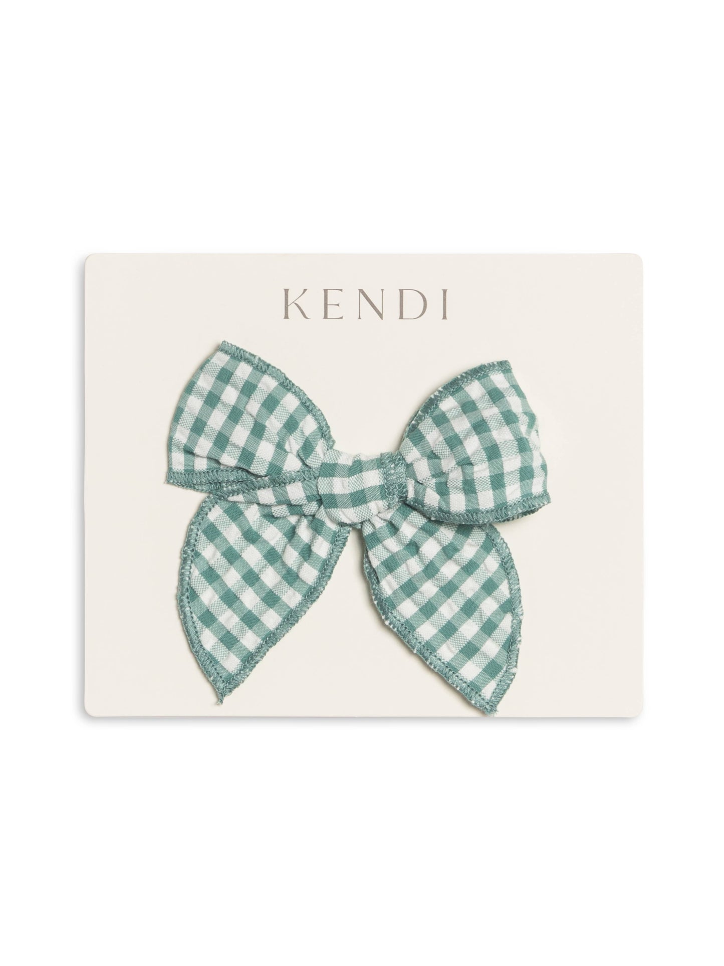 Gingham Bow Clip