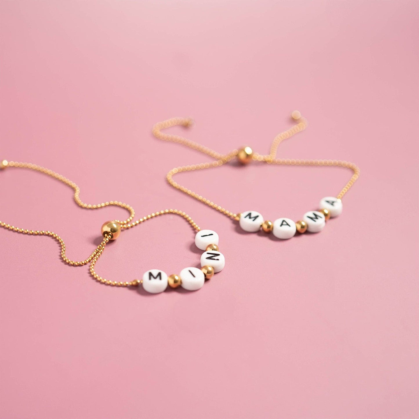 18K Gold Mama + Mini Bracelet Set