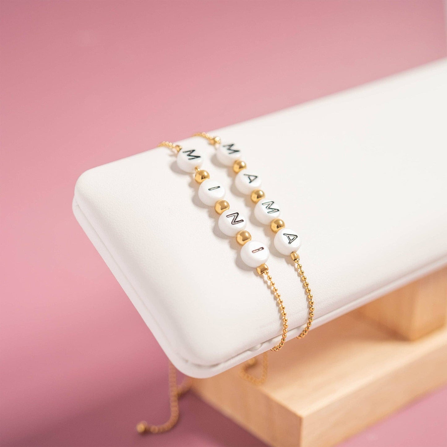 18K Gold Mama + Mini Bracelet Set