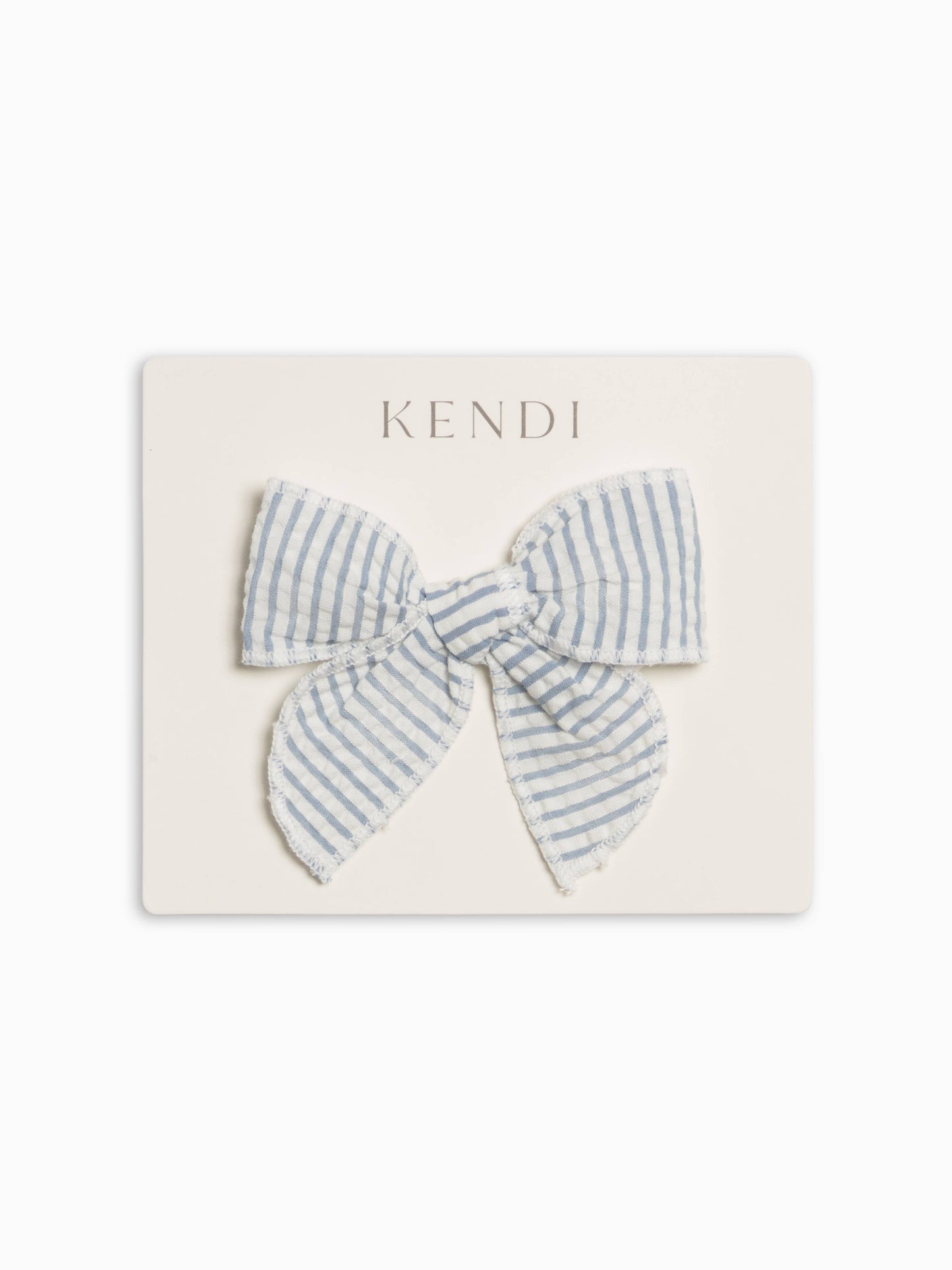 Shore Stripe Bow Clip
